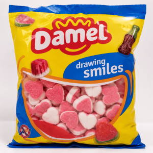 Damel Corazón Doble Rosa y Blanco – Gominolas Azucaradas 1,6 kg