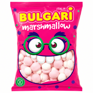 BULGARI Marshmallow Setas Rosa y Blanco 900 g – Nubes de Azúcar Sin Gluten