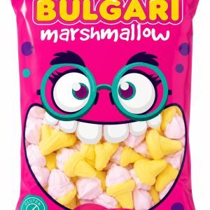 Helados Bulgari – Marshmallow rosa y amarillo