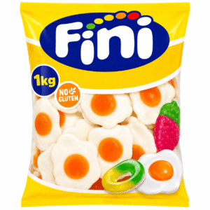 Huevos Fritos Brillo Fini 1 kg | Gominolas Sin Gluten para Fiestas y Candy Bar