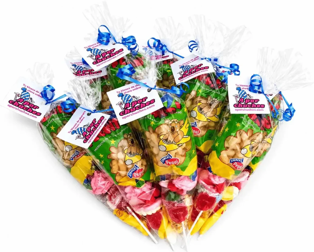 Bolsas de chuches surtidas con gominolas y clásicos
